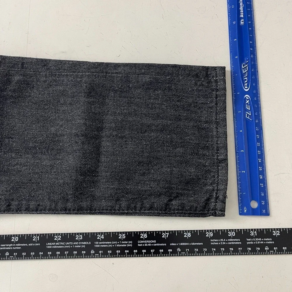 Levis 501 Jeans Mens 30x30 Black Original Straight Dark Wash Denim Grunge Goth